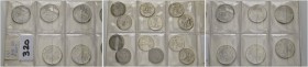 Monete di zecche italiane 
 Savoia 
 Lotto di sette monete. 
 Lira 1939/XVII e 1939/XVIII, Lira 1940/XVIII (2), Lira 1941/XIX, Lira 1942/XX, Lira 1...
