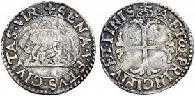 Monete di zecche italiane 
 Siena 
 Repubblica, 1404-1555. Grosso con la lupa, Capitoli del 15 giugno 1526, AR 1,66 g. + SENA VETVS CIVITA VIR La lu...