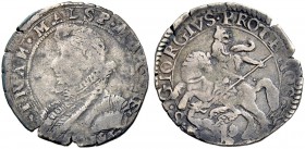 Monete di zecche italiane 
 Tresana 
 Francesco Guglielmo Malaspina, 1580-1613. 
 Cavallotto 1595, AR 2,43 g. FRAN MALASP MAR TRE Busto corazzato a...