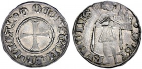 La collezione DPF di monete del Ducato d'Urbino 
 Pesaro 
 Costanzo I Sforza, 1473-1483. 
 Terzo di grosso (o agontano), AR 1,17 g. CONSTAN SF PISA...
