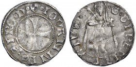 La collezione DPF di monete del Ducato d'Urbino 
 Pesaro 
 Giovanni Sforza, 1489-1500 e 1503-1510 
 Terzo di grosso (o agontano), AR 1,01 g. IOVANN...