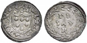La collezione DPF di monete del Ducato d'Urbino 
 Pesaro 
 Leone X (Giovanni de'Medici), 1519-1521 
 Quattrino, Mist. 0,65 g. LEO X – PONT MAX Stem...