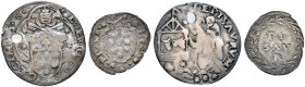 La collezione DPF di monete del Ducato d'Urbino 
 Pesaro 
 Lotto di due monete 
 Mezzo giulio (forato), CNI 1. Muntoni 155. Berman 723 Cav. PS, 117...