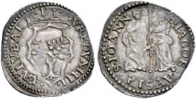 La collezione DPF di monete del Ducato d'Urbino 
 Pesaro 
 Guidobaldo II della Rovere, 1538-1574. 
 Mezzo paolo, AR 1,56 g. GVI VBAL II VRB DVX III...