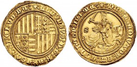 Straordinaria collezione di monete medievali e rinascimentali dell’Italia meridionale e della Sicilia 
 Napoli 
 Alfonso I d’Aragona, 1435, 1442-145...