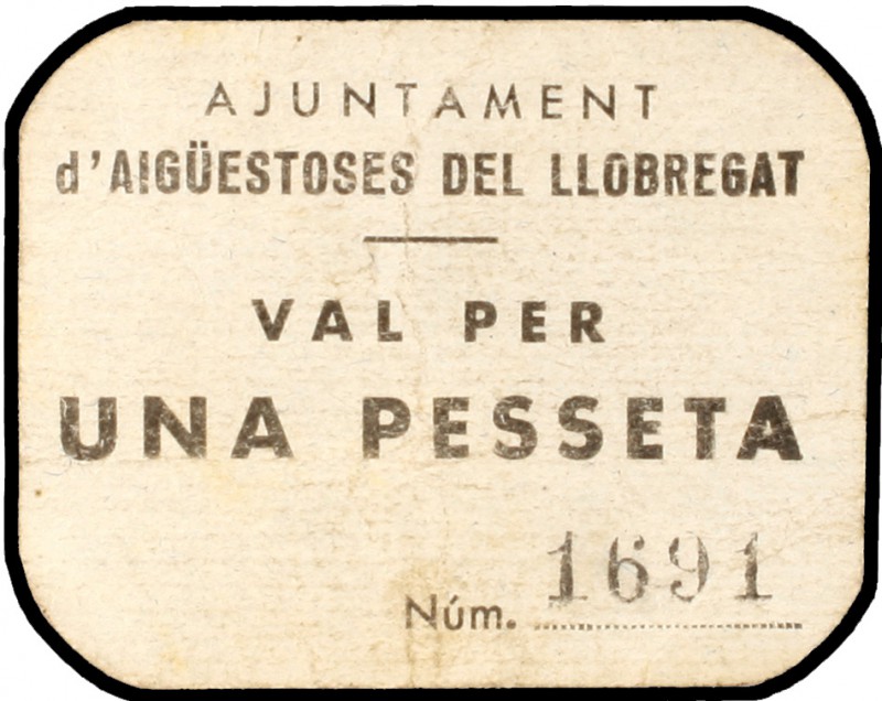 Aigüestosses del Llobregat. 25, 50 céntimos y 1 peseta (dos). (T. 45 a 48). 4 ca...