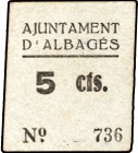 Albagés, l'. 5 y 10 céntimos. (T. 69 y 70). 2 cartones, serie completa. Rarísimos. MBC/EBC-.