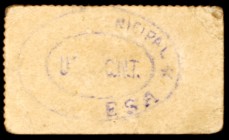 Albesa. Consell Municipal U.G.T. - C.N.T. 2 pesetas. (T. 80 y 80b). 2 cartones de tamaño distinto. Muy raros. No figuraban en la Colección Balsach, Áu...