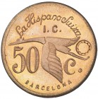 Barcelona. La Sagrera. La Hispano Suiza. Industria Col·lectivitzada. Fàbrica Automòbils. 10, 25, 50 céntimos (dos) y 1 peseta (dos). (AL. 1556 a 1559)...
