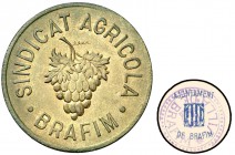 Bràfim. 5 (dos), 10, 25 (dos), 50 céntimos (dos), 1 y 5 pesetas. (T. 612, 613, 614a, 615 a 617 y 620 a 622). 4 monedas en diversos metales y 5 cartone...