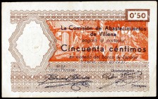 Villena (Alicante). La Comisión de Abastecimiento. 50 céntimos. KG. 825) (T. 1528). Serie A. MBC-.