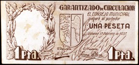 Vinaroz (Castellón). 50 céntimos y 1 peseta. (KG. 828) (T. 1539 y 1540). 2 billetes, serie completa. MBC-/MBC.