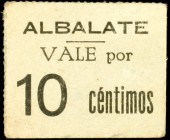 Albalate de Cinca (Huesca). 5 y 10 céntimos. (Inéditos). 2 cartones. Rarísimos. MBC/MBC+.