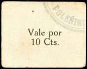 Poleñino (Huesca). Colectividad. 5 y 10 céntimos. (KG. falta). 2 cartones. Rarísimos. BC/MBC+.
