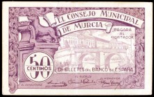Murcia. 50 céntimos. (KG. 522a) (C. 217). MBC+.