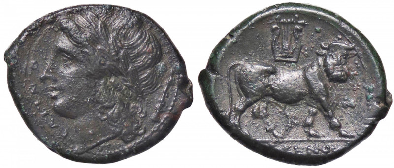 GRECHE - CAMPANIA - Cales - AE 20 Mont. 655 var.; H.N. 436 (AE g. 5,83) Ex asta ...