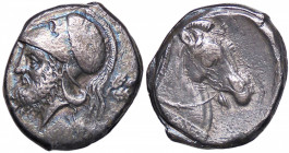 ROMANE REPUBBLICANE - ANONIME - Monete romano-campane (280-210 a.C.) - Didracma B. 4; Cr. 13/1 (AG g. 7,06) Ex asta Centauro 4 del 2008, lotto 3
 Ex ...