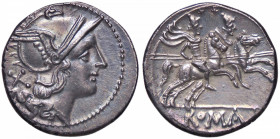 ROMANE REPUBBLICANE - ANONIME - Monete senza simboli (dopo 211 a.C.) - Denario B. 2; Cr. 44/5 (AG g. 3,85) Ex asta NAC N del 2003, lotto 1463
 Ex ast...