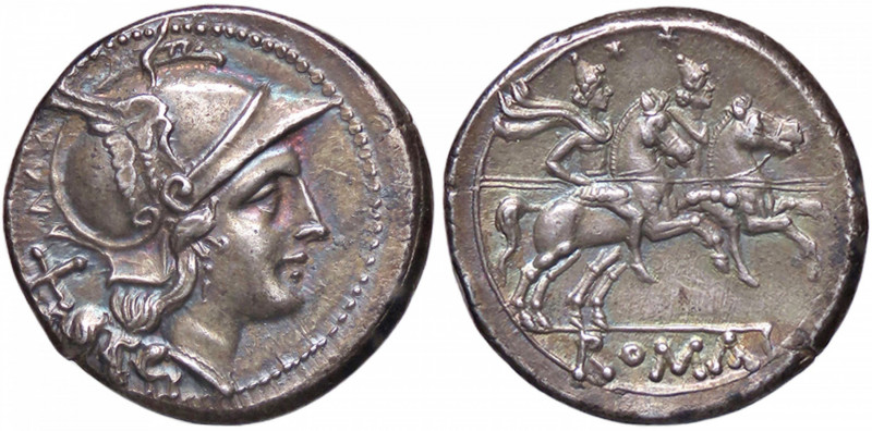 ROMANE REPUBBLICANE - ANONIME - Monete senza simboli (dopo 211 a.C.) - Denario B...
