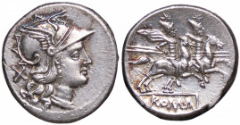 ROMANE REPUBBLICANE - ANONIME - Monete senza simboli (dopo 211 a.C.) - Denario Cr. 53/2 (AG g. 3,62)
SPL