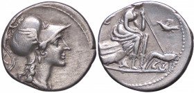 ROMANE REPUBBLICANE - ANONIME - Monete senza il nome del monetiere (143-81a.C.) - Denario B. 176; Cr. 287/1 (AG g. 3,79)
qSPL/BB+