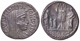 ROMANE REPUBBLICANE - AEMILIA - L. Aemilius Lepidus Paullus (62 a.C.) - Denario B. 10; Cr. 415/1 (AG g. 4,05)
SPL