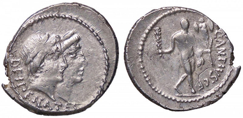 ROMANE REPUBBLICANE - ANTIA - C. Antius C. f. Restio (47 a.C.) - Denario B. 2; C...