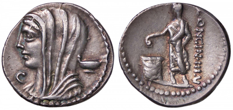 ROMANE REPUBBLICANE - CASSIA - L. Cassius Longinus (63 a.C.) - Denario B. 10; Cr...