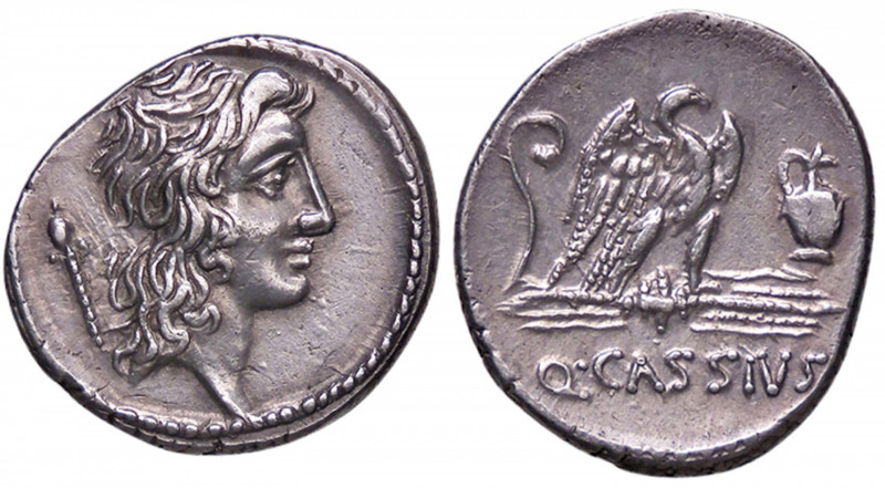 ROMANE REPUBBLICANE - CASSIA - Q. Cassisus Longinus (55 a.C.) - Denario B. 7; Cr...
