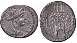 ROMANE REPUBBLICANE - CONSIDIA - C. Considius Nonianus (57 a.C.) - Denario B. 1; Cr. 424/1 (AG g. 3,75) Delicata patina - Ex asta Busso 393 del 10.200...