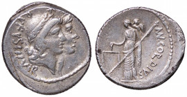 ROMANE REPUBBLICANE - CORDIA - Mn. Cordius Rufus (46 a.C.) - Denario B. 1; Cr. 463/1b (AG g. 3,86)
BB+/qSPL