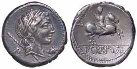 ROMANE REPUBBLICANE - CREPUSIA - Pub. Crepusius (82 a.C.) - Denario B. 1; Cr. 361/1 (AG g. 3,66) Patina intensa - Ex InAsta 11 del .2005, lotto 200
 ...