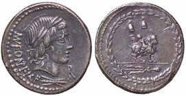 ROMANE REPUBBLICANE - FONTEIA - Man. Fonteius C. f. (85 a.C.) - Denario B. 9; Cr. 353/1a (AG g. 3,84) Ex InAsta 13 del 2005, lotto 1989
 Ex InAsta 13...
