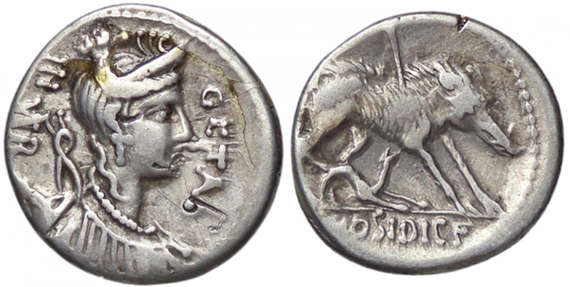 ROMANE REPUBBLICANE - HOSIDIA - C. Hosidius C. f. Geta (68 a.C.) - Denario B. 1;...