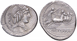 ROMANE REPUBBLICANE - JULIA - L. Julius Bursio (85 a.C.) - Denario Cr. 352/1 (AG g. 3,87)
qSPL