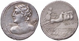ROMANE REPUBBLICANE - LICINIA - C. Licinius L. f. Macer (84 a.C.) - Denario B. 16; Cr. 354/1 (AG g. 4)
BB+/BB