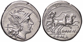 ROMANE REPUBBLICANE - MAIANIA - C. Maianus (153 a.C.) - Denario B. 1; Cr. 203/1a (AG g. 4,17)
SPL