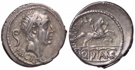 ROMANE REPUBBLICANE - MARCIA - L. Marcius Philippus (56 a.C.) - Denario B. 28; Cr. 425/1 (AG g. 3,65) Bella patina - Ex asta Lanz 38 del 1986, lotto 5...