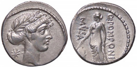 ROMANE REPUBBLICANE - POMPONIA - Q. Pomponius Musa (66 a.C.) - Denario B. 22; Cr. 410/8 (AG g. 3,87)
SPL/qSPL