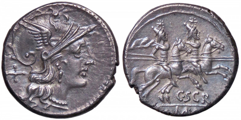ROMANE REPUBBLICANE - SCRIBONIA - C. Scribonius (154 a.C.) - Denario B. 1; Cr. 2...