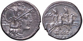 ROMANE REPUBBLICANE - SCRIBONIA - C. Scribonius (154 a.C.) - Denario B. 1; Cr. 201/1 (AG g. 3,62) Ex asta Ponterio 142 del 2007, lotto 1759
 Ex asta ...