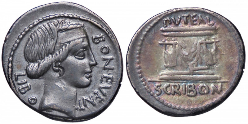 ROMANE REPUBBLICANE - SCRIBONIA - L. Scribonius Libo (62 a.C.) - Denario Cr. 416...