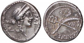 ROMANE REPUBBLICANE - SICINIA - Q. Sicinius (49 a.C.) - Denario B. 5; Cr. 440/1 (AG g. 3,78)
qSPL