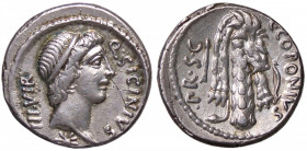 ROMANE REPUBBLICANE - SICINIA - Q. Sicinius e C. Coponius (49 a.C.) - Denario B. 1; Cr. 444/1 (AG g. 3,91) Graffito nel campo al D/ - Ex asta Hess-Div...