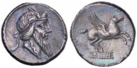 ROMANE REPUBBLICANE - TITIA - Q. Titius (90 a.C.) - Denario B. 1; Cr. 341/1 (AG g. 3,86) Ex asta Gorny 121 del 2006, lotto 352
 Ex asta Gorny 121 del...