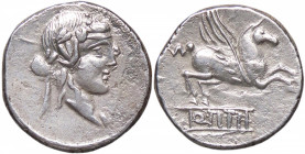 ROMANE REPUBBLICANE - TITIA - Q. Titius (90 a.C.) - Denario B. 2; Cr. 341/2 (AG g. 3,49)
qSPL