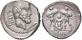ROMANE REPUBBLICANE - TITURIA - L. Titurius L. f. Sabinus (89 a.C.) - Denario B. 4; Cr. 344/2b (AG g. 3,84)
BB-SPL