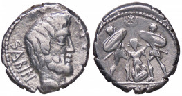 ROMANE REPUBBLICANE - TITURIA - L. Titurius L. f. Sabinus (89 a.C.) - Denario B. 5; Cr. 344/2 (AG g. 4,01)
BB+
