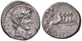 ROMANE REPUBBLICANE - VIBIA - C. Vibius C. F. Pansa (90 a.C.) - Denario B. 2; Cr. 342/5 (AG g. 4,15) Ex asta CNG 63 del 2003, lotto 1144
 Ex asta CNG...