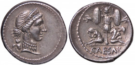 ROMANE IMPERIALI - Giulio Cesare († 44 a.C.) - Denario B. 11; Cr. 468/1 (AG g. 4,03) Ex asta Busso 393 del 2007, lotto 488
 Ex asta Busso 393 del 200...